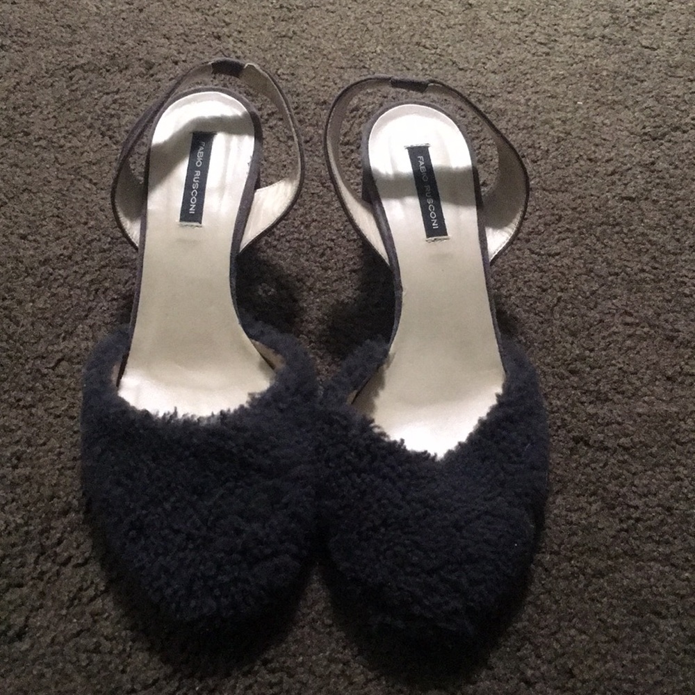 Fabio Rusconi Women’s Sheep Fur Sling Backs 38.5
